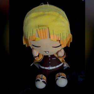 💛 Blushing Demon Slayer Zenitsu Agatsuma Sitting and Hanging Plush